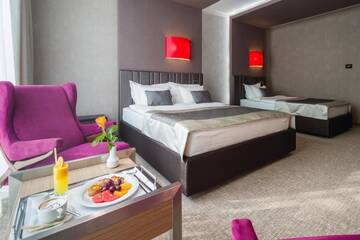 Фото номера Deluxe Double or Twin Room - Wellness Access Отель Sky Blue Hotel &amp; Spa г. Плоешти 7